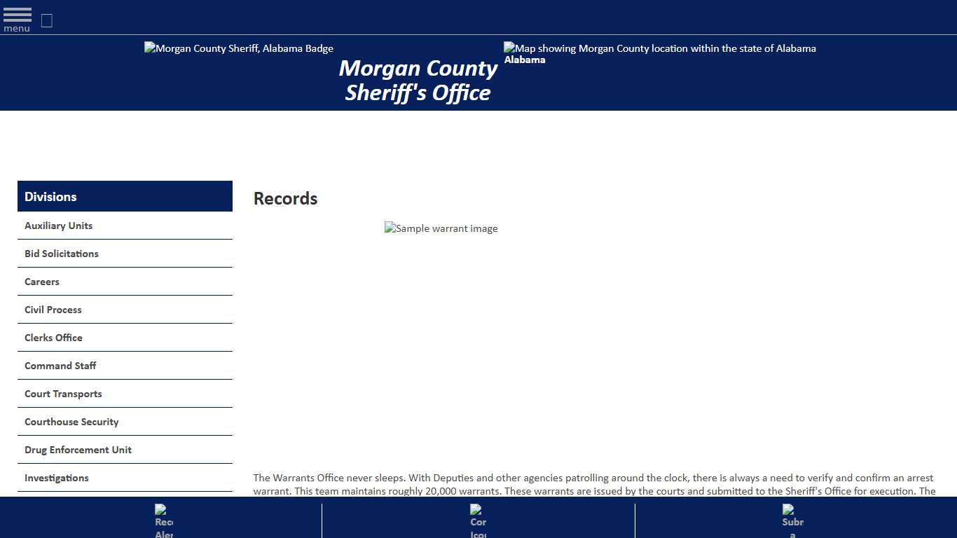 Records Morgan County Sheriff, Alabama